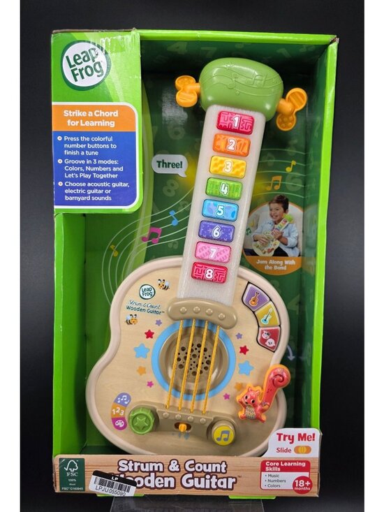 LeapFrog Other - LeapFrog Strum & Count Wooden Guitar Toy Educational Interactive Kids 18+ Months